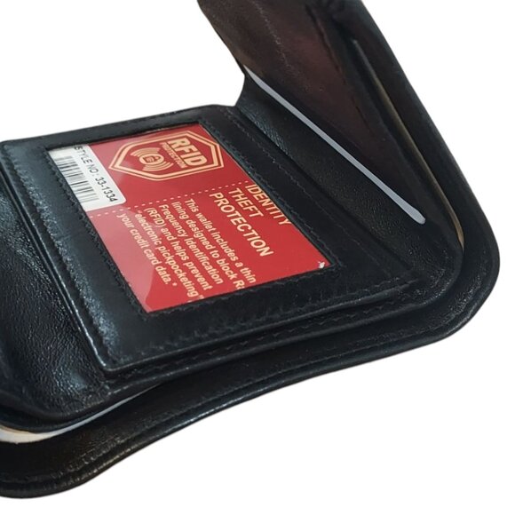 Men's Genuine Leather Wallet with RFID Black - Picture 4 of 8
